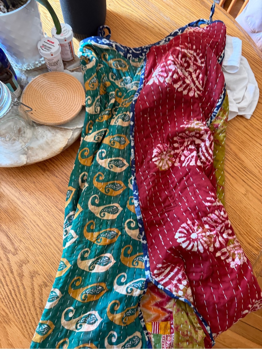Bohemian Patchwork Maxi Dress in Multicolor - Picture 5 of 5